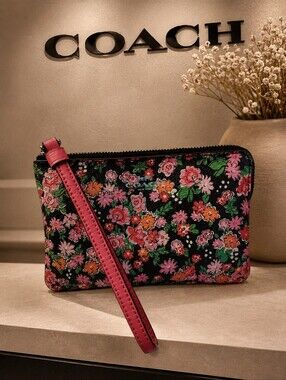 Coach Floral Wristlet